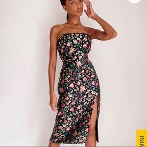 Lulu’s strapless floral dress size L